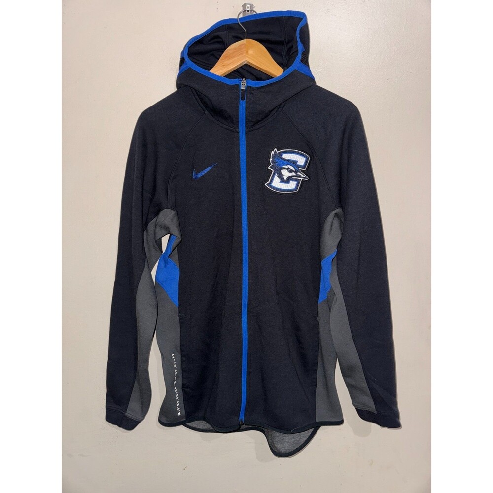 Men M Nike Creighton Blue Jays Basketball Team Issued PE Warm Up Showtime Hoodie